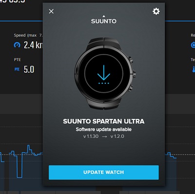 Spartan Ultra Software Update